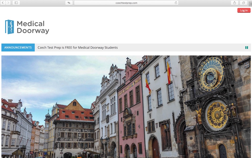 Medical Doorway students will receive a new unique login to access Czech Test Prep.