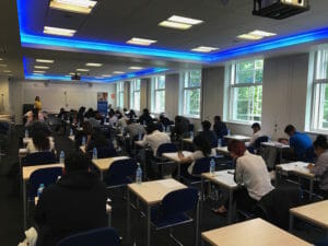 Forty students sat the Palacky University in Olomouc entrance exam in London