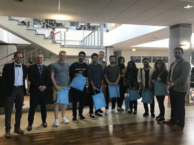 Ben Ambrose, Prof Grzegorz Oszkinis (Dean), Mr. Grzegorz Chewusz & Prof. Jan Mazela with some of our 2017 PUMS students.