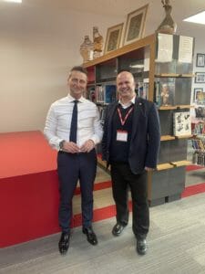 Professor Eitan Brizman visited Newcastle-Under-Lyme School